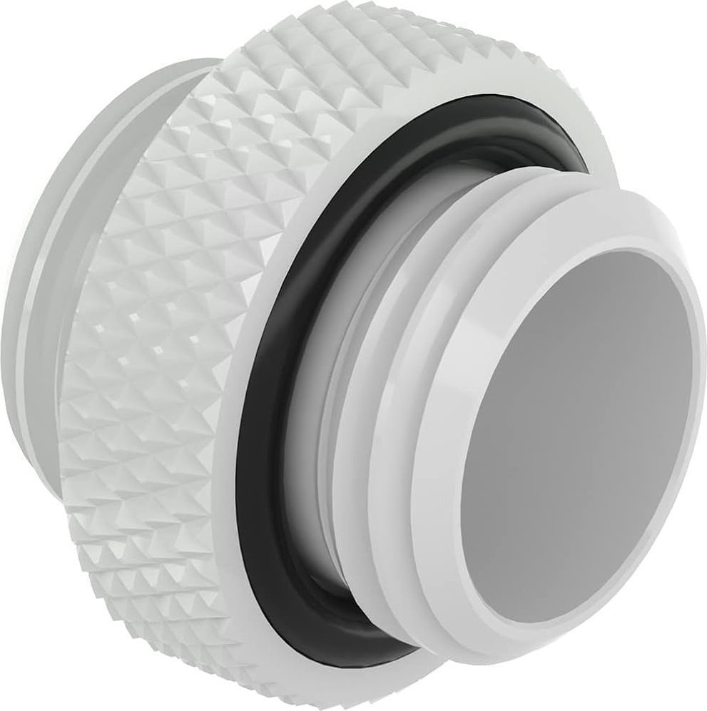 Adapter watercooling Barrow, 5mm, G1/4 mashkull në mashkull, i bardhë