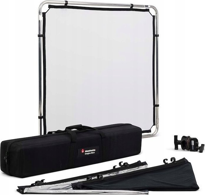 Set ndriçimi Manfrotto Pro Scrim All in One Kit, 1.1x1.1m, profesionial, i bardhë