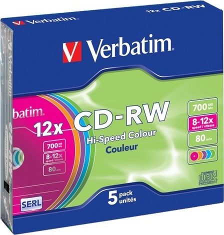 Disqe Verbatim 43167, CD-RW, 700MB, 12x, 5 copë