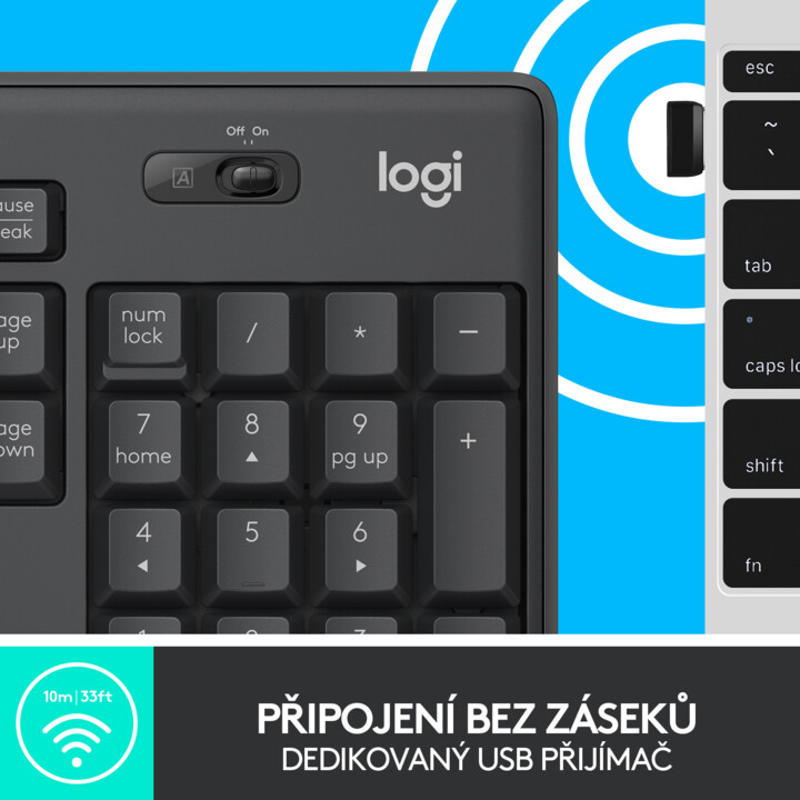 Set (tastierë + maus) Logitech MK295 Silent, i zi