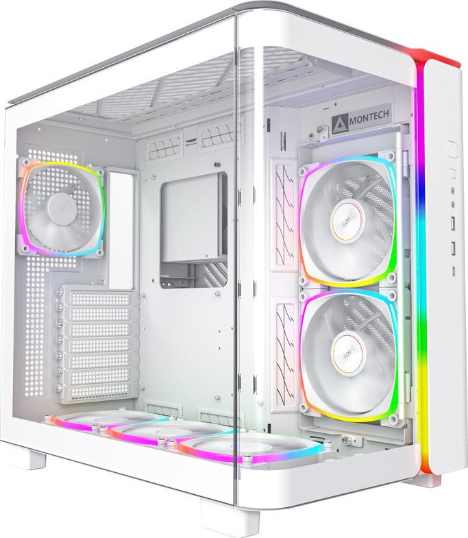 Kasë Montech King 95 Pro ARGB, e bardhë, Midi Tower