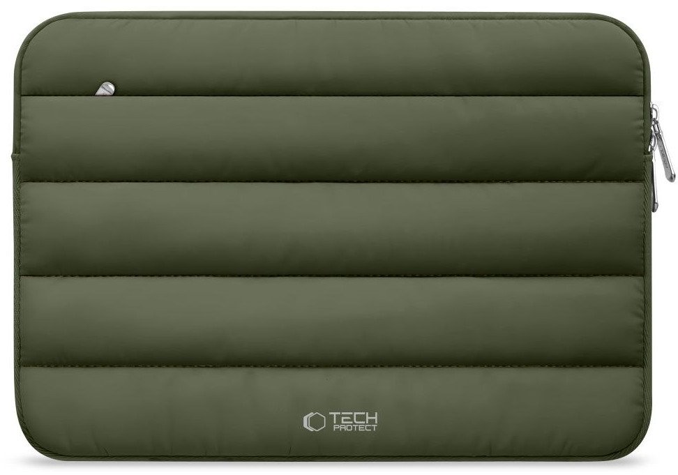 Çantë laptopi Tech-Protect Fluffy, 13-14", mbrojtëse, jeshile army