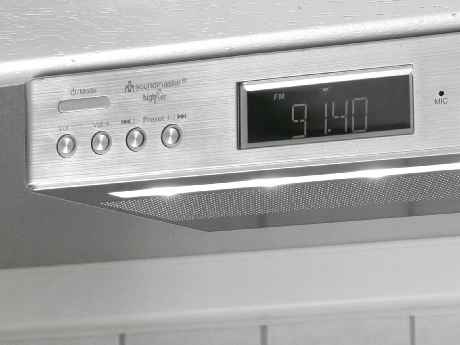 Radio kuzhine Soundmaster UR2045SI, DAB+, FM, Bluetooth, argjend