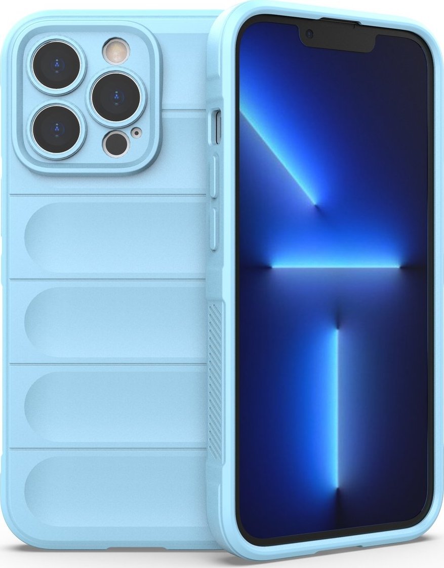 Mbrojtëse telefoni Hurtel Magic Shield për iPhone 13 Pro, fleksibile e forcuar, light blue