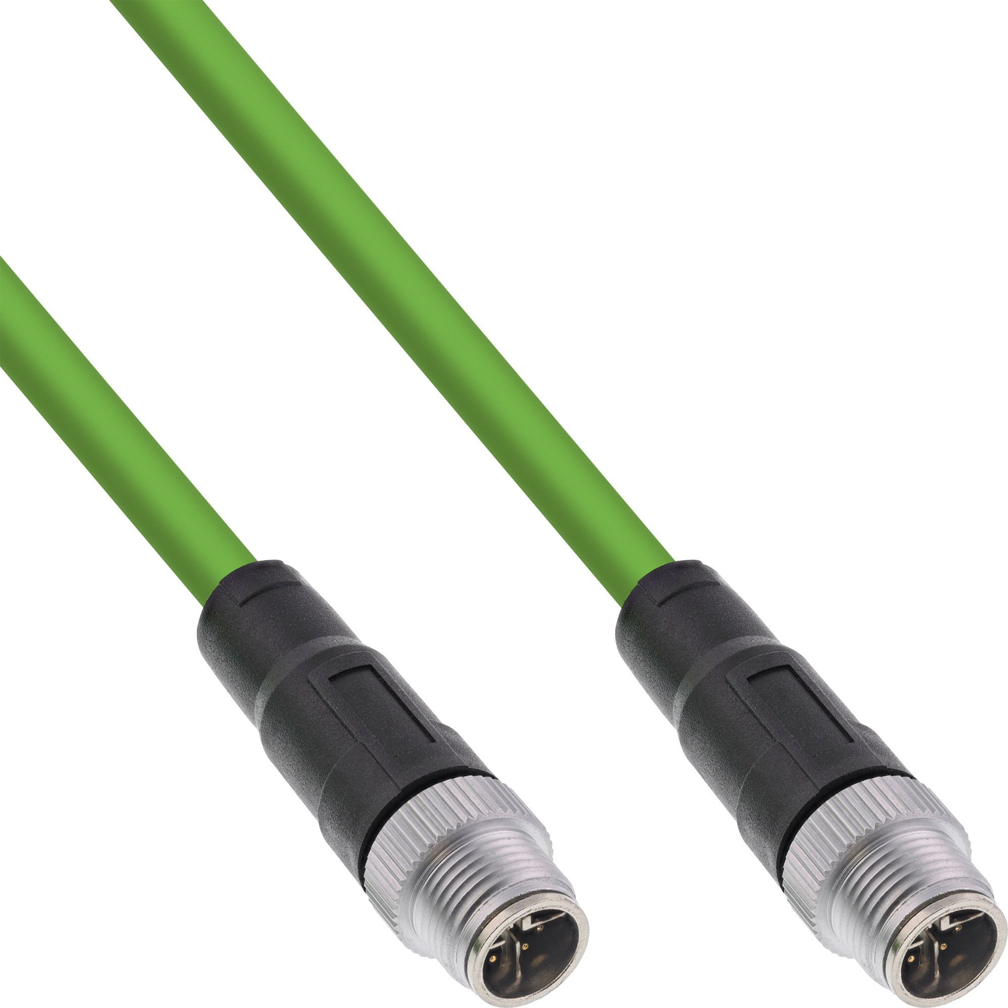 Индустриски мрежен кабел ИнЛајн M12, Cat.6A, 10 Gbit/s, 5m