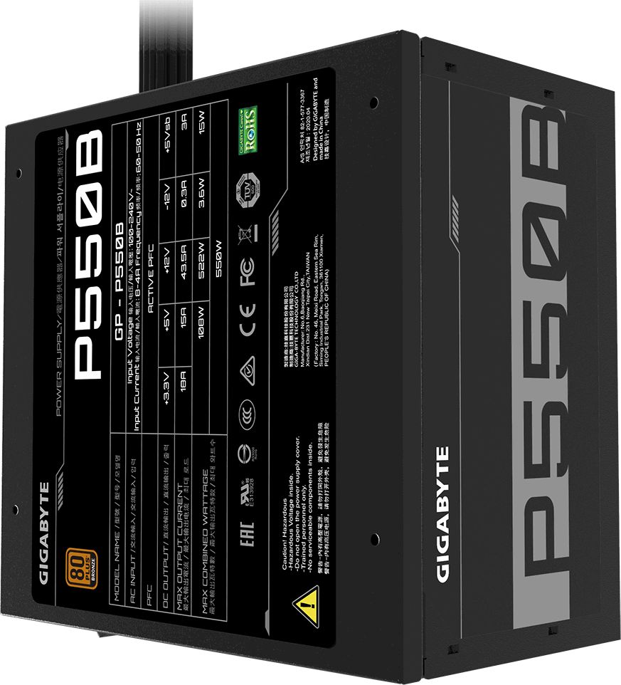 Furnizues energjie Gigabyte P550B GP-P550B, 550W, 80 Plus Bronze, i zi 2