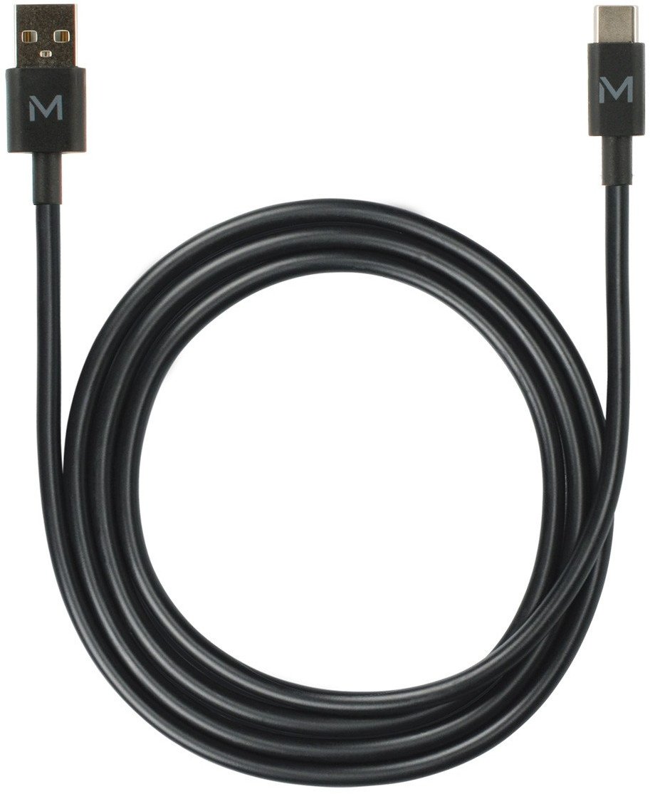 Kabllo USB Mobilis 020013, USB A në USB C, 1 m, e zezë