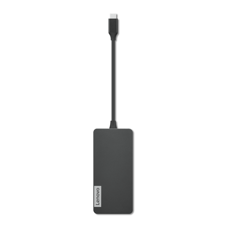 Docking station Lenovo GX90T77924, USB C, 7 në 1, gri