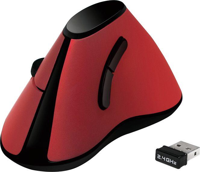 Maus vertikal ergonomik LogiLink, wireless 2.4 GHz, i kuq