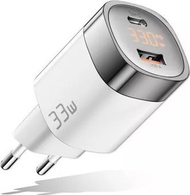 Karikues muri extra digital SC230273, 33W GaN, USB C dhe USB A PPS, i bardhë