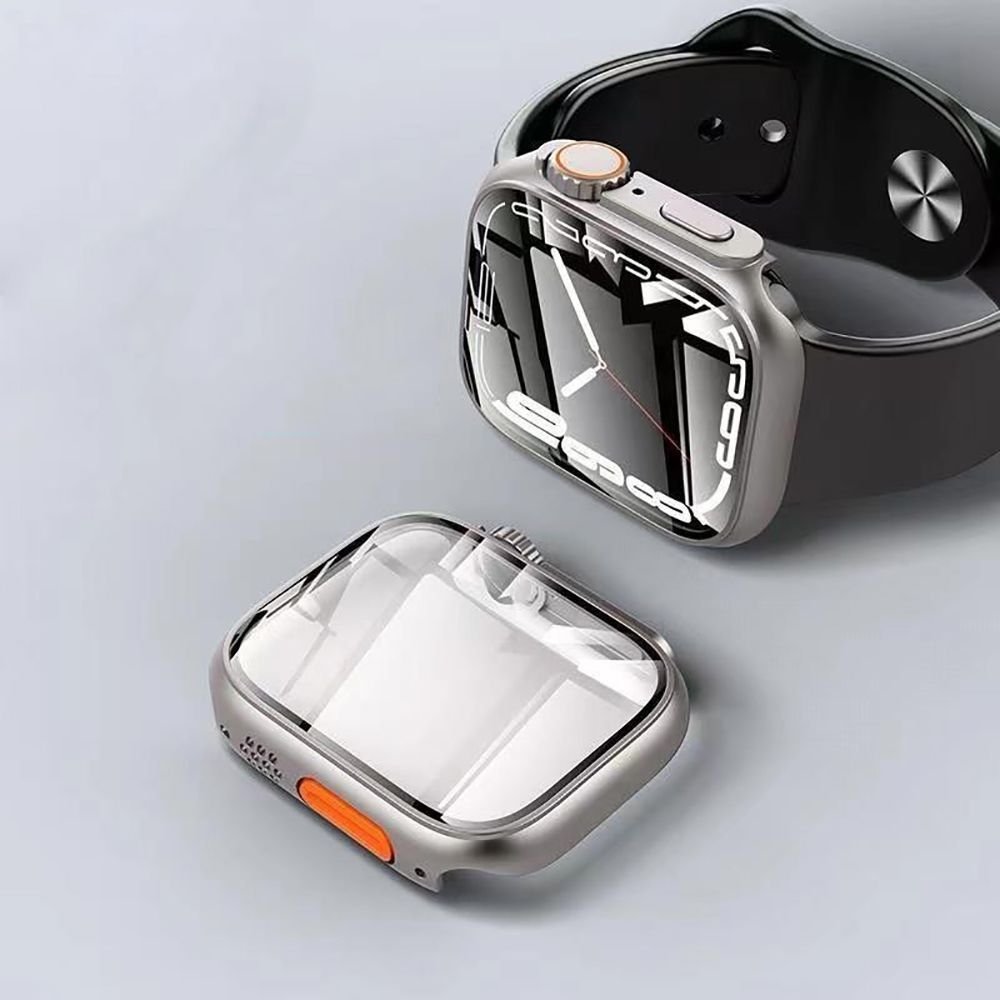 Kuti mbrojtëse Tech-Protect Defense360 për Apple Watch 4/5/6/SE 44mm, me xham të integruar, e zezë portokalli