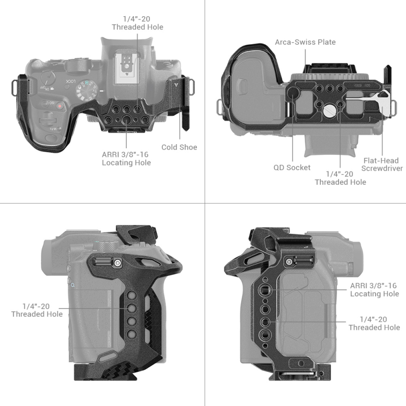 Mbajtës SmallRig “BLACK MAMBA” për Canon EOS R7