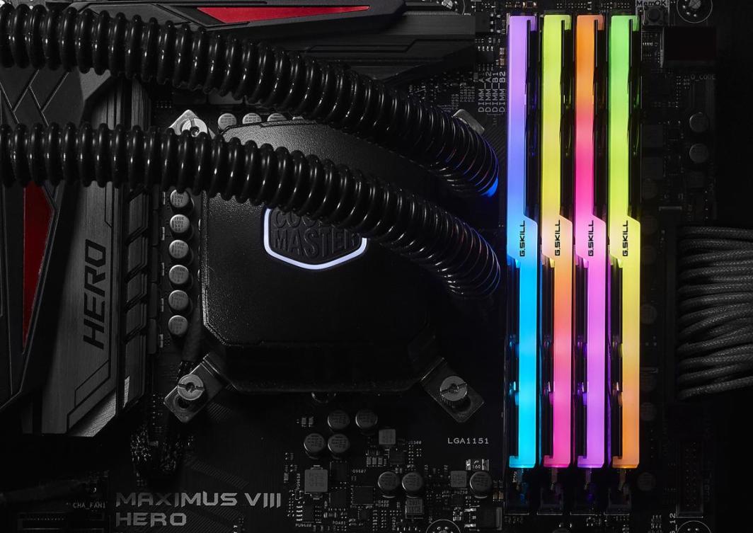 Memorie G.Skill Trident Z RGB, DDR4, 32 GB, 3200 MHz, CL14, F4-3200C14D-32GTZR
