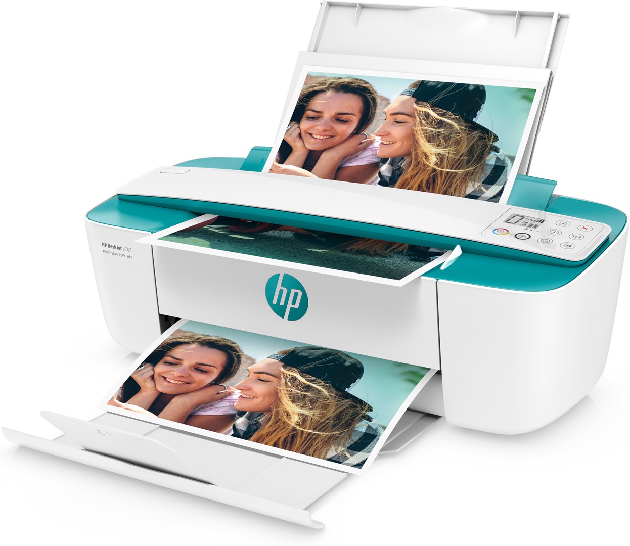 Printer multifunksional HP DeskJet 3762, Inkjet termal, i gjelbër