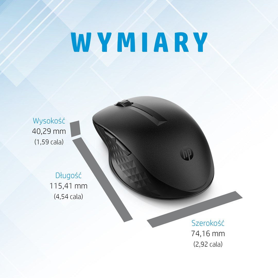 Maus pa tel HP 435 Multi Device, optik, Bluetooth, i zi
