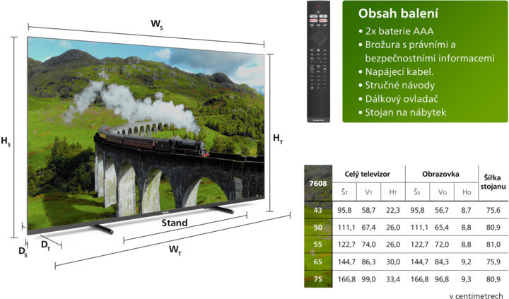 Televizor Philips 55PUS7608, 55" (139cm), 4K UHD, i zi