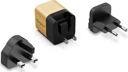 Karikues muri Energizer Ultimate, USB C 20W PD GaN, adapter EU UK US, ngjyrë ari