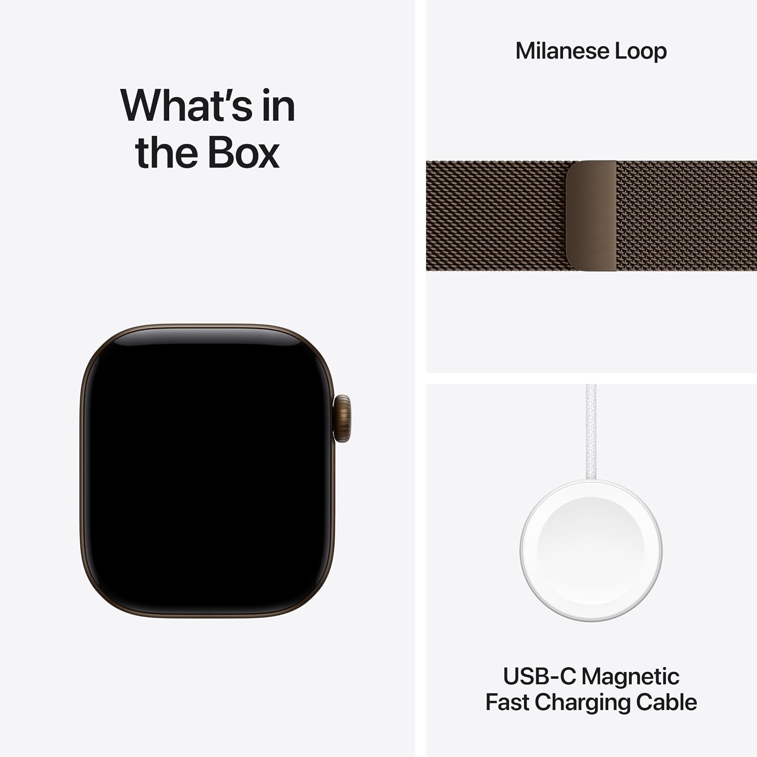Apple Watch S12 GPS 42mm Dark Bronze Aluminium Case with Dark Bronze Milanese Loop