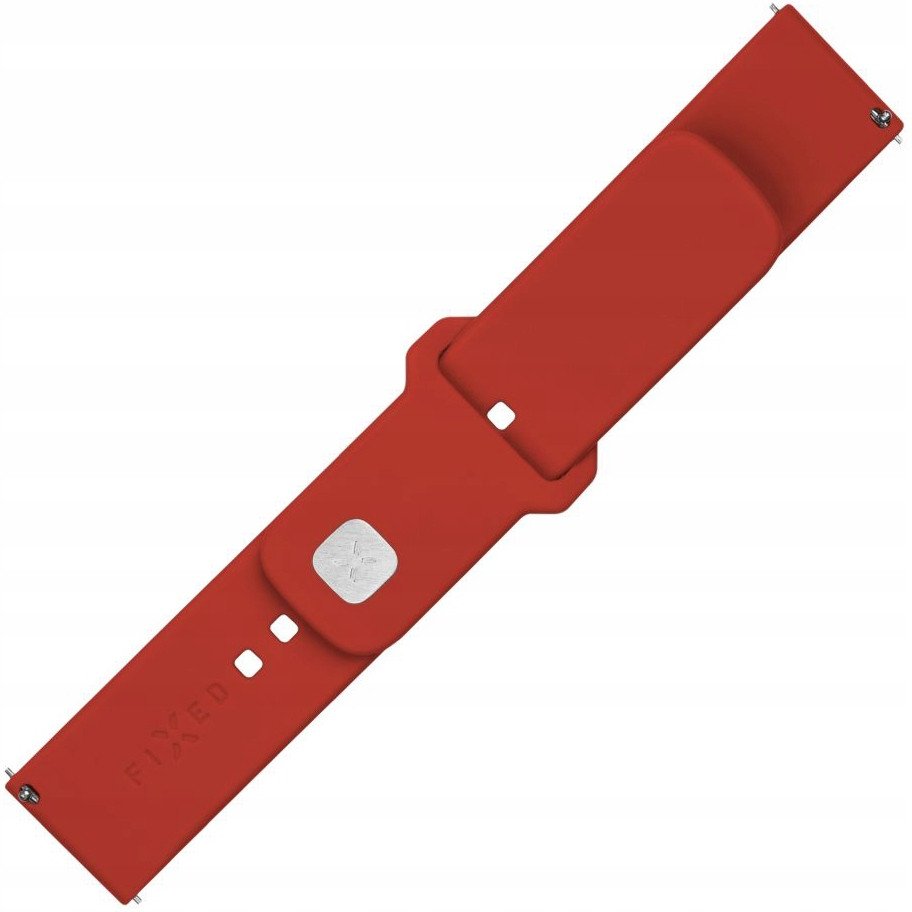 Rrip silikoni FIXED Silicone Sports Strap, 22mm Quick Release, i kuq