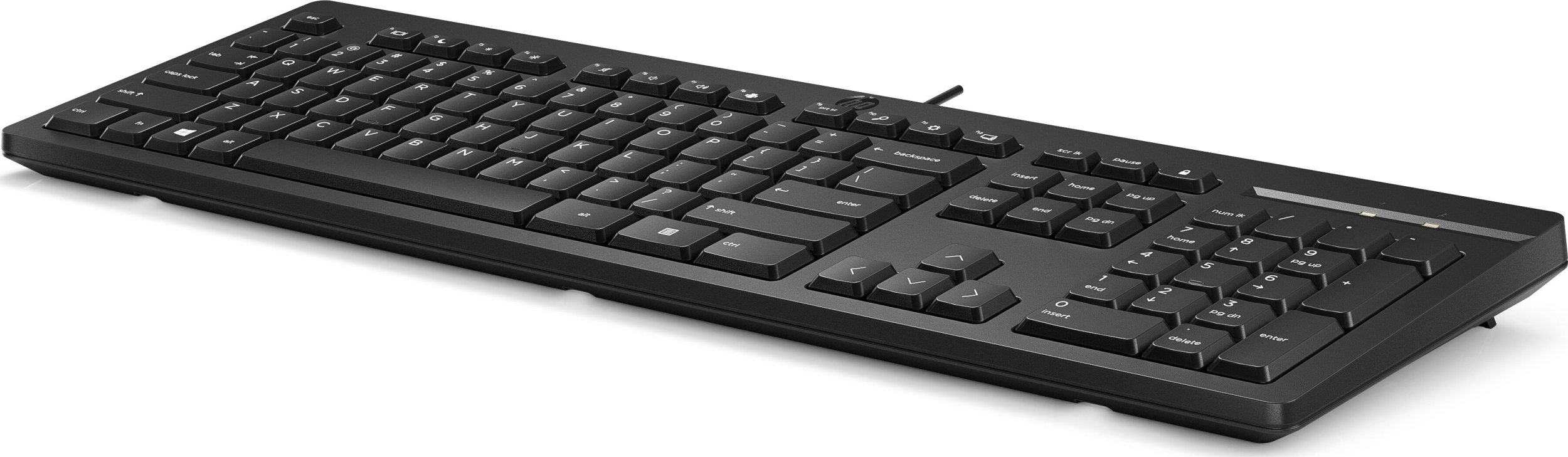 Tastierë HP 125, USB, me kabllo, layout UK, e zezë
