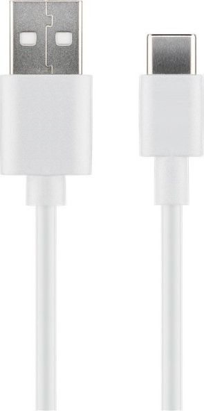 Kabllo USB MicroConnect USB A në USB C, 2 m, USB 3.1, e bardhë