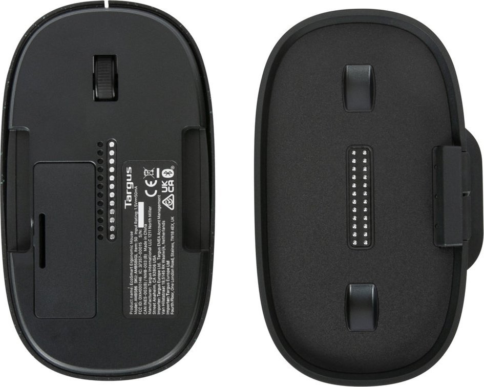 Бежичен глушец Targus ErgoFlip EcoSmart AMB586GL, 4000 DPI, 6 копчиња, црн