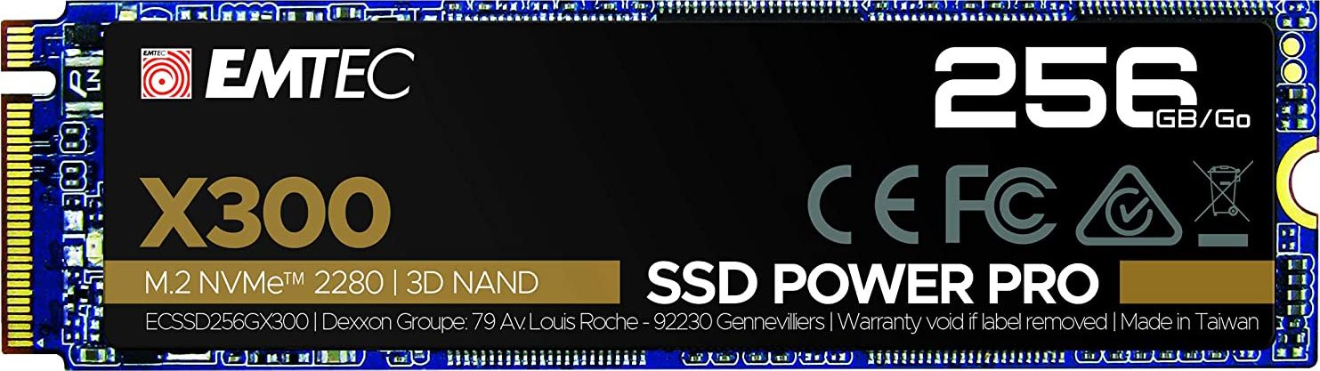 Emtec SSD M.2 NVMe PCIe 3.0 X300, 256GB, M.2 2280