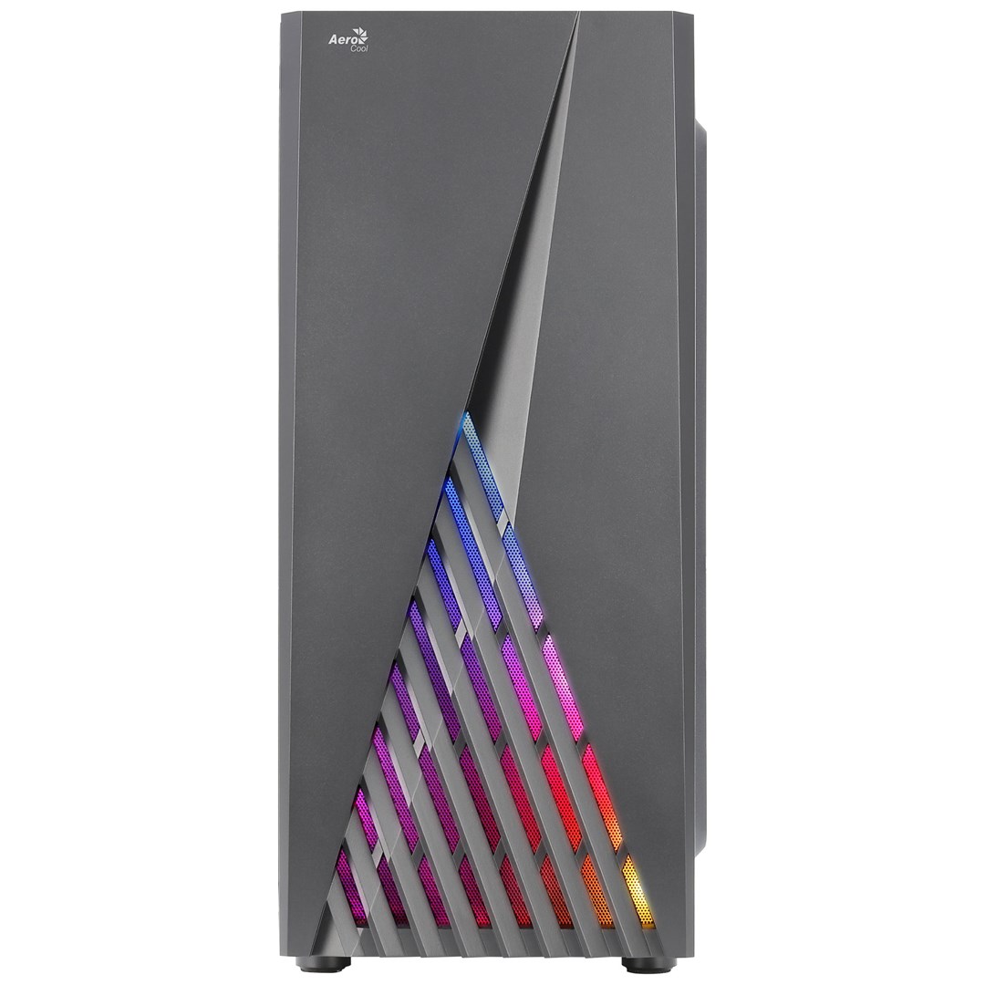 Kasë PC Aerocool Delta RGB, mini tower, panel anësor akrilik, e zezë