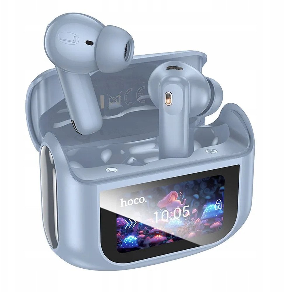 Kufje pa tela HOCO, ANC ENC, Bluetooth 5.4, HiFi stereo, të bardha