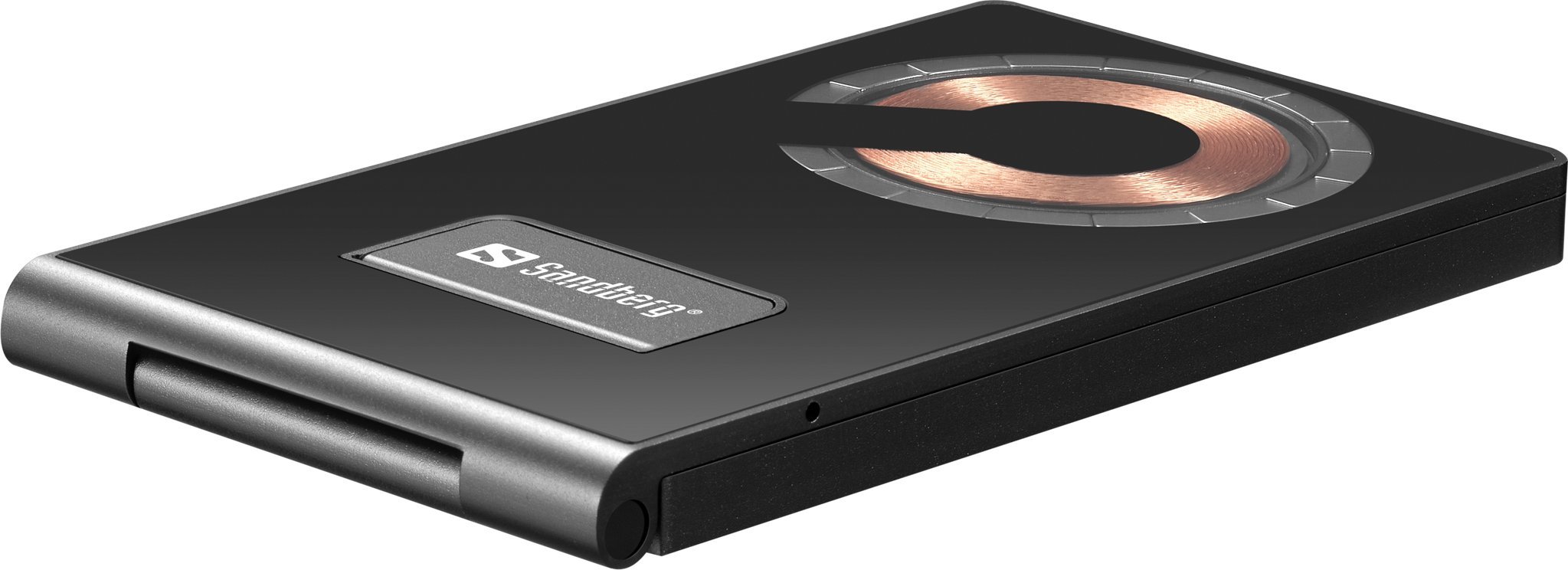 Karikues wireless Sandberg 3in1 Wireless Charger Stand, mbajtës për smartphone, AirPods dhe smartwatch, i zi