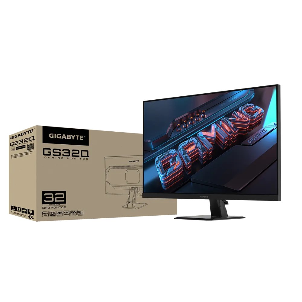 Monitor Gigabyte GS32Q, 31.5", 2560 x 1440, Quad HD, 165 Hz, i zi