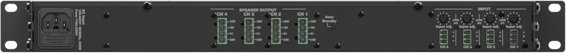Amplifikator Audac CEP408, 4 kanale, 80W për kanal, 4Ω 100V