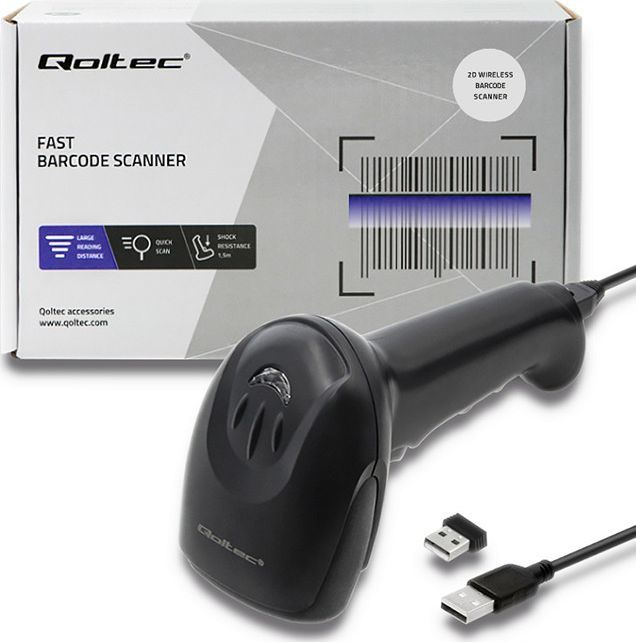 Lexues barkodi Qoltec Wireless 2D, i zi