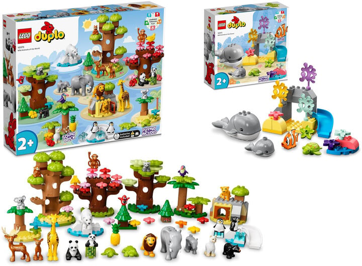 Set lodër LEGO® DUPLO® 10975 Wild animals of the world, 143 pjesë