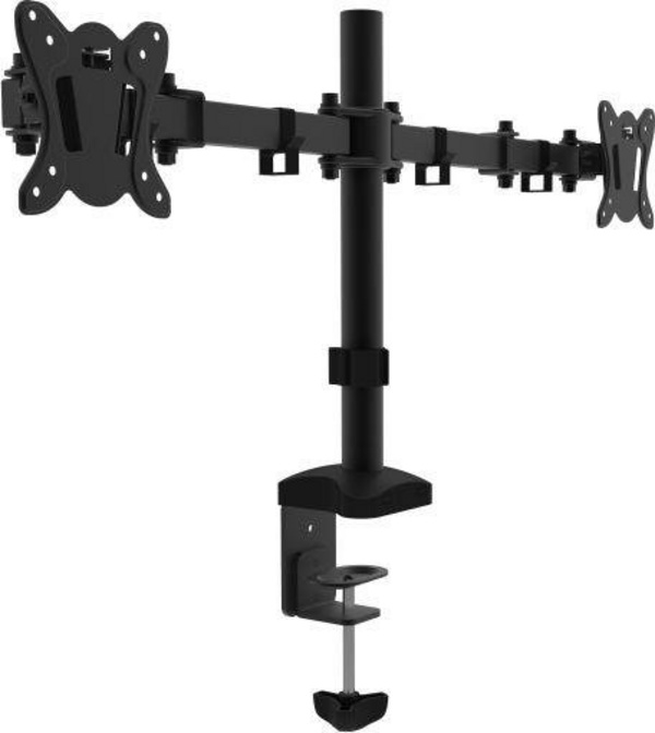 Mbajtëse Cabletech për 2 monitorë UDT-C024 13-27 ", e zezë