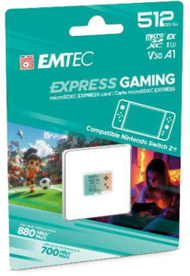 Kartë memorie EMTEC Express Gaming MicroSD, MicroSD Express 7.1 PCIe NVMe, shpejtësi leximi 880MB/s, shpejtësi shkrimi 700MB/s
