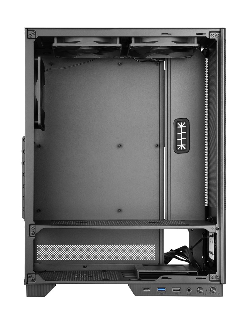 Kuti kompjuteri Tacens SAGITTA20, ATX, 3 ventilatorë 120mm, xham i temperuar, e zezë