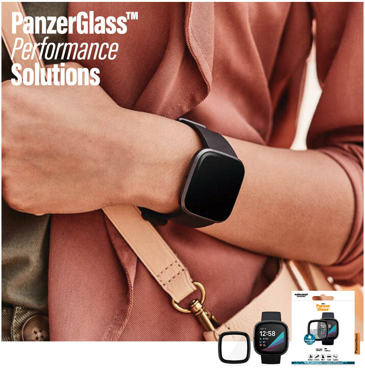 Xham mbrojtës PanzerGlass SmartWatch për Fitbit Sense / Versa 3, antibakterial