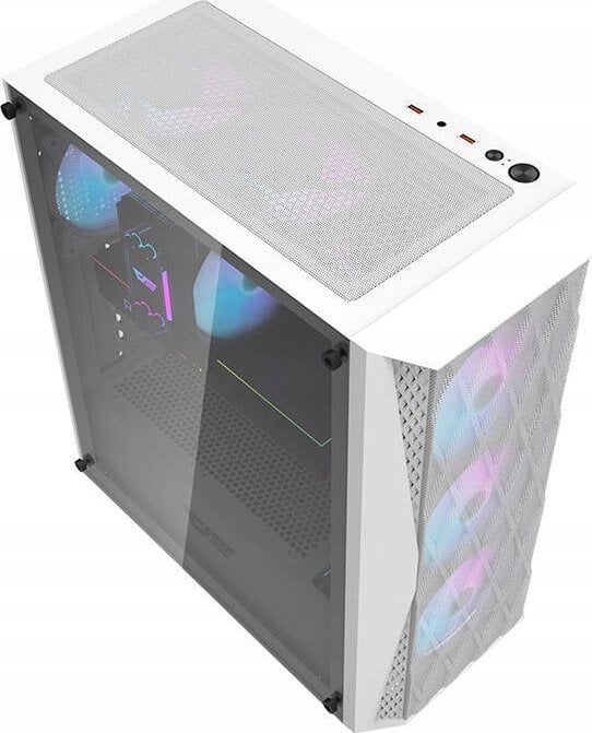 Kasë Darkflash DK352 Mesh ARGB, e bardhë, Midi Tower