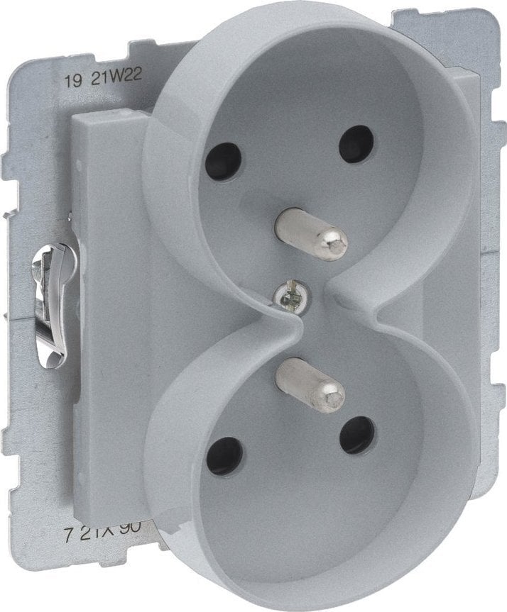 Prizë dyshe Legrand SUNO 721390, 2x2P+E, 16A 250V, e bardhë