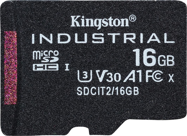 Kartë memorie microSD Kingston Industrial MicroSDHC 16 GB Class 10 UHS-I/U3 A1 V30