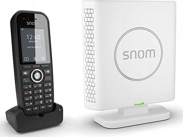 Bazë DECT Snom M400, deri 10 thirrje paralele, VoIP PBX, e bardhë