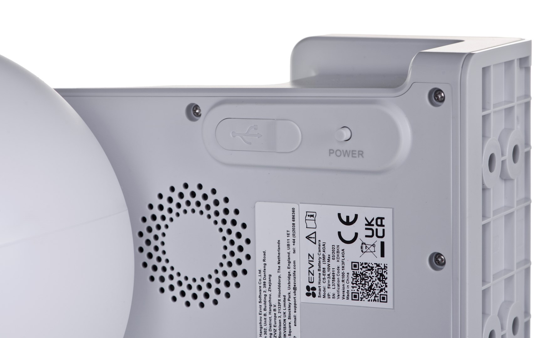 Kamerë sigurie EZVIZ CS-EB8 (3MP,4GA), 3 MP, 2304 x 1296, me detektim të lëvizjes, e bardhë