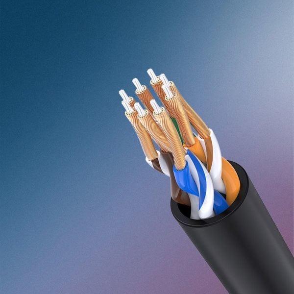 Kabllo rrjeti Ugreen 70332, RJ45 Cat 6A UTP, 1 m, e zezë