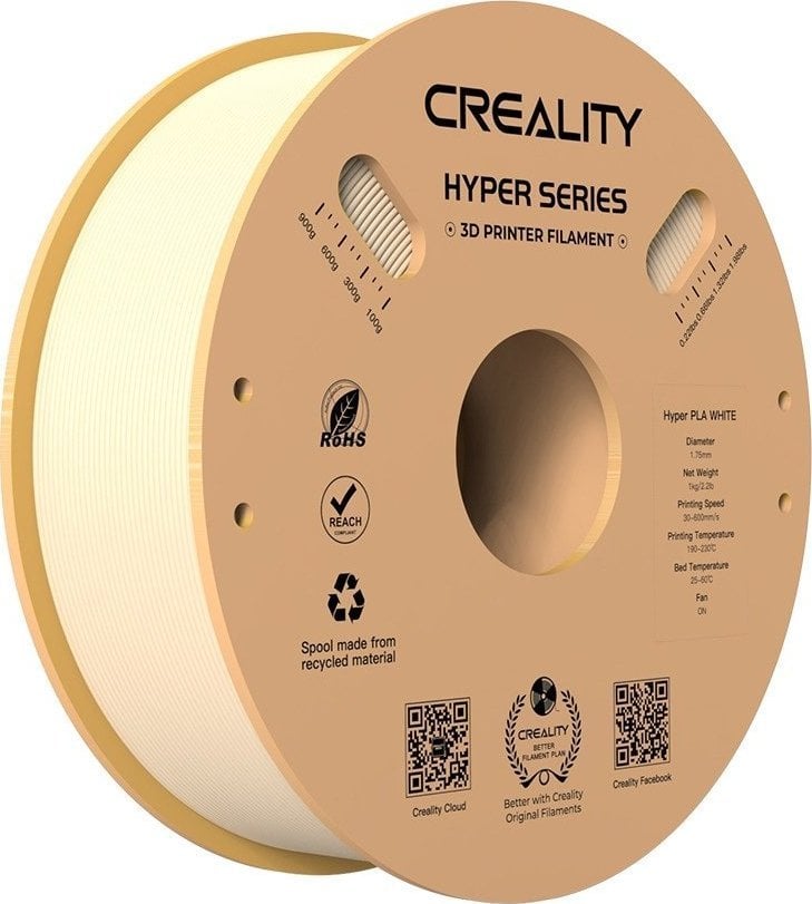 Filament 3D Creality Hyper PLA, 1kg, 1.75mm, shpejtësi deri 600mm/s