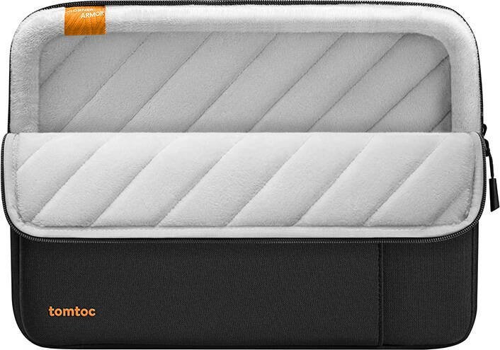 Futrollë laptopi Tomtoc Defender A13, 14", me xhep aksesorësh, e zezë