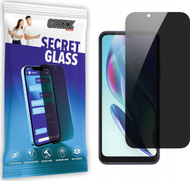 Xham mbrojtës privatësie Grizz SecretGlass për Motorola Moto G82, qeramik, transparencë e zezë