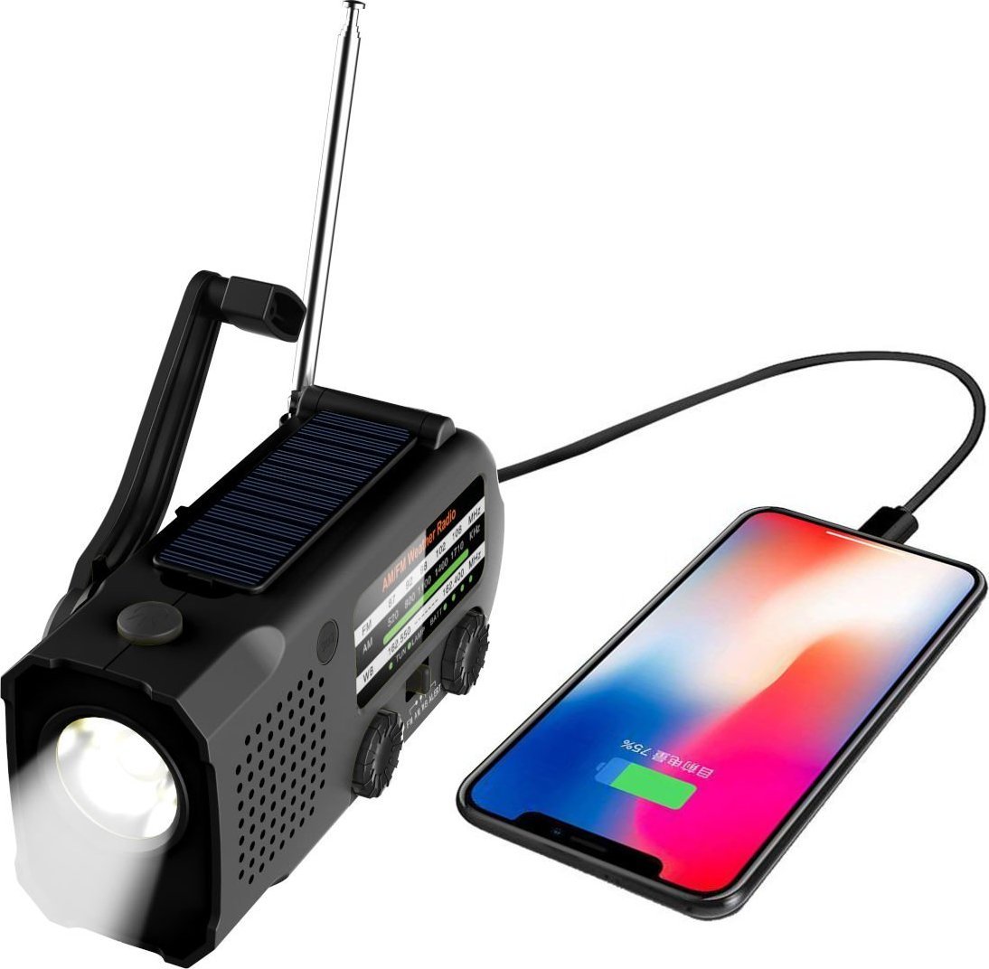 Radio emergjence Mozos ER-01, 5000mAh, energji diellore dhe dinamo, jeshile