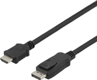 Kabllo video Xavax VO 03, DisplayPort 1.2, 1m, e zezë