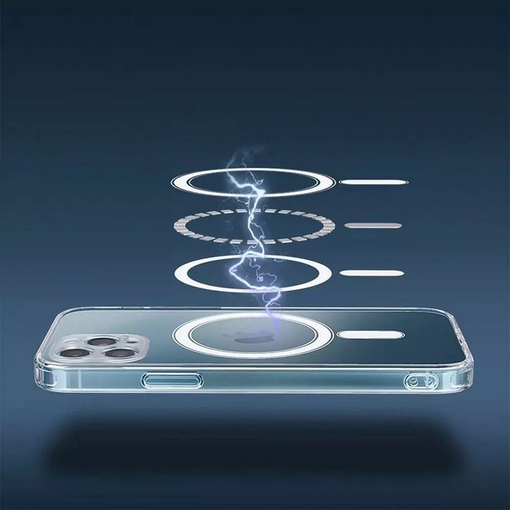 Futera me MagSafe Futera Clear Mag, për iPhone 14, transparente, me mbrojtje kamere
